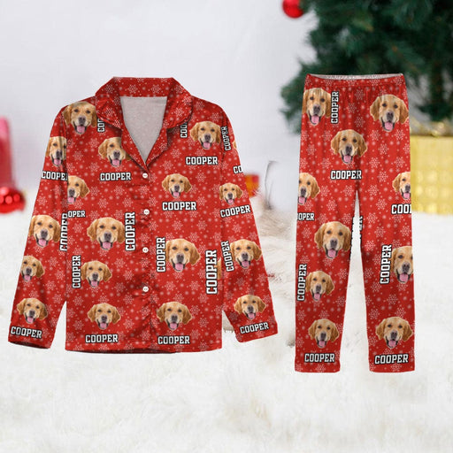 GeckoCustom Custom Photo With Christmas Background For Dog Cat Lovers Pajamas T368 889936 For Kid / Combo Shirt And Pants (Favorite) / 3XS