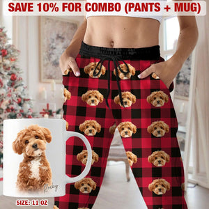 GeckoCustom Custom Photo With Christmas Pattern Dog Cat For Men and Women Sweatpants HO82 N304 888993 Combo Sweatpants + Mug 11oz (10% OFF) / For Man / XS