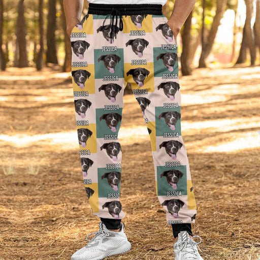 GeckoCustom Custom Photo With Christmas Pattern Dog For Men and Women Sweatpants N304 889674