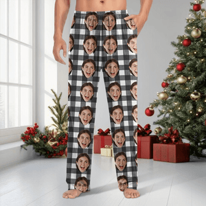 GeckoCustom Custom Photo With Christmas Pattern Pants TA29 HA75 888993