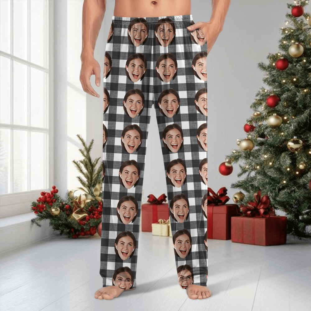 GeckoCustom Custom Photo With Christmas Pattern Pants TA29 HA75 888993