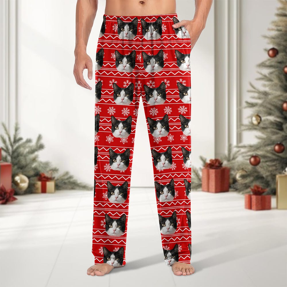 GeckoCustom Custom Photo With Christmas Pattern Pants TA29 HA75 888993