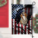 GeckoCustom Custom Photo With Flag US Background Dog Garden Flag T286 889954