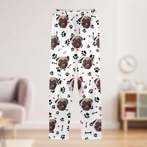 GeckoCustom Custom Photo With Icon Decoration Pajamas For Dog Lover N304 889941 For Kid / Only Pants / 3XS