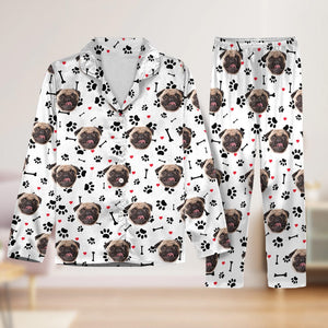 GeckoCustom Custom Photo With Icon Decoration Pajamas For Dog Lover N304 889941 For Kid / Combo Shirt And Pants (Favorite) / 3XS