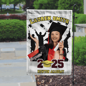 GeckoCustom Custom Photo with Name Graduation Garden Flag - Unique Gift Idea for Grads LM32 893053