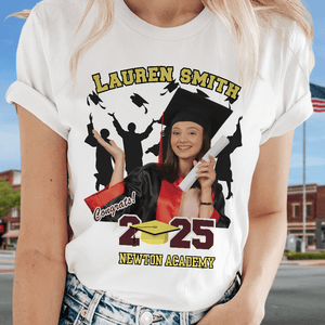 GeckoCustom Custom Photo with Name Graduation Shirt - Unique Gift Idea for Grads LM32 893051