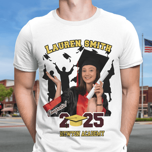 GeckoCustom Custom Photo with Name Graduation Shirt - Unique Gift Idea for Grads LM32 893051