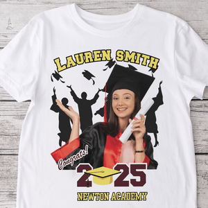 GeckoCustom Custom Photo with Name Graduation Shirt - Unique Gift Idea for Grads LM32 893051