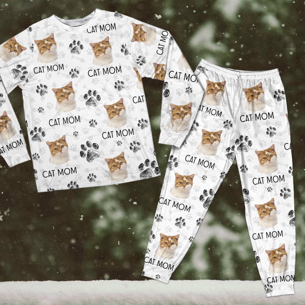 GeckoCustom Custom Photo With Paw For Cat Lovers Pajamas N304 889766