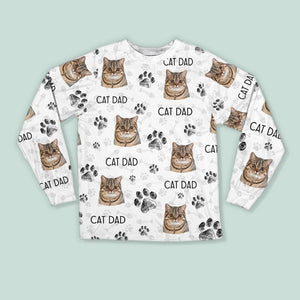 GeckoCustom Custom Photo With Paw For Cat Lovers Pajamas N304 889766 Only Shirt / S