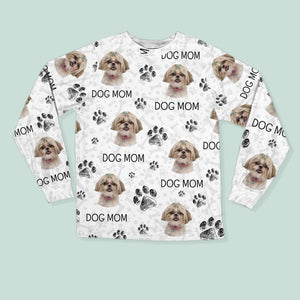 GeckoCustom Custom Photo With Paw For Dog Lovers Pajamas N304 889764 Only Shirt / S