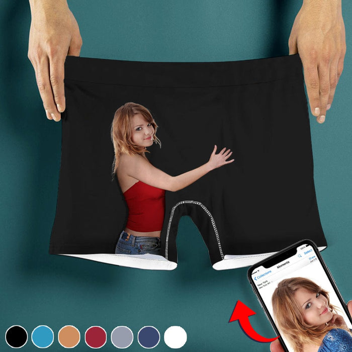 Custom Photo Women Hug Underwear Men's Boxer Briefs Classic DA199 HN59 ...