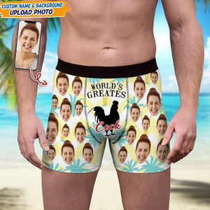 GeckoCustom Custom Photo Worlds Greatest Cock Custom Mens Boxer Briefs TA29 889427