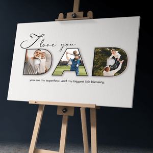 GeckoCustom Custom Photo You Are My Super Hero Dad Poster Canvas Picture Frame DM01 890953