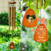 GeckoCustom Custom Photo You Left Paw Prints On My Heart Memorial Wind Chimes TA29 889989 Brown - White Text / 2 Sides