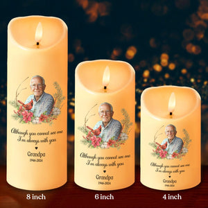 GeckoCustom Custom Photo You Will Remain In Our Hearts Forever Memorial LED Candle HA75 891656