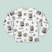 GeckoCustom Custom Portrait Cat Mom Cat Dad With Paw Pattern Pajamas N304 889762 Only Shirt / S