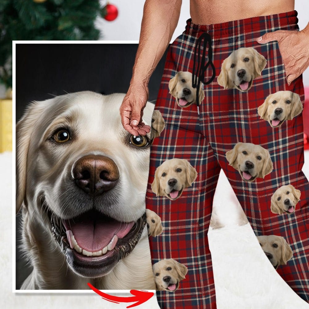 Dog Custom Flannel Pajamas Dog Face Pajamas Custom Dog Face Pajama