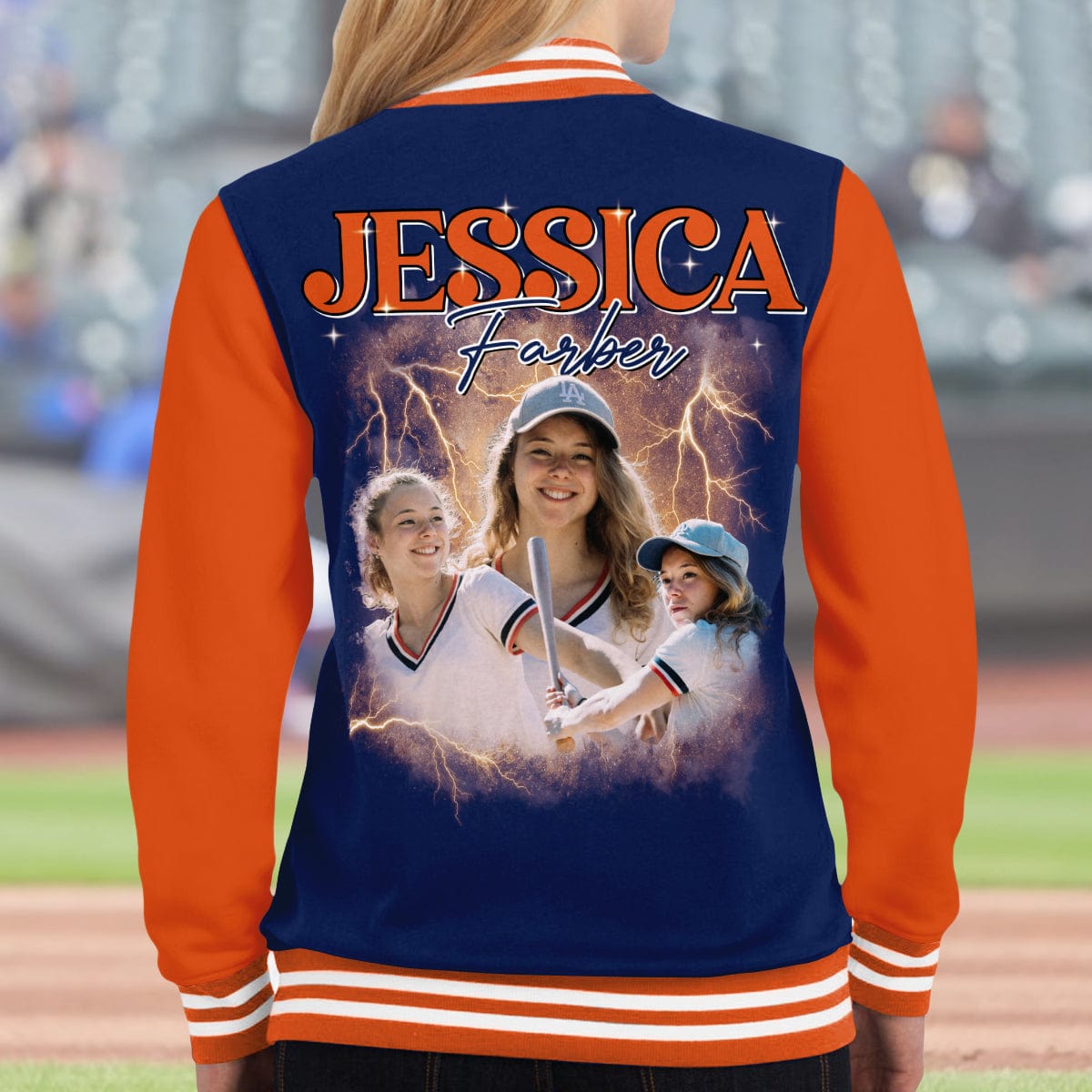 GeckoCustom Custom Portrait Photo With Retro Style Varsity Jacket HO82 893148