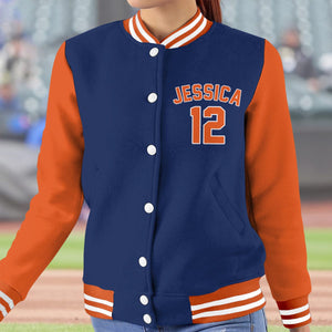 GeckoCustom Custom Portrait Photo With Retro Style Varsity Jacket HO82 893148