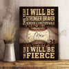 GeckoCustom Custom Text Baseball Canvas, This Year I Will Be Stronger, Braver, Kinder & Unstoppable This Year I Will Be Fierce HN590 8 x 12 Inch / Satin Finish: Cotton & Polyester