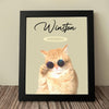 GeckoCustom Custom Watercolor Dog Cat Pet Photo Memorial Picture Frame Poster Canvas HA75 891800