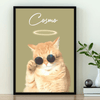 GeckoCustom Custom Watercolor Dog Cat Pet Photo Memorial Picture Frame Poster Canvas HA75 891800