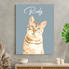 GeckoCustom Custom Watercolor Dog Cat Pet Photo Picture Frame Poster Canvas HA75 891798