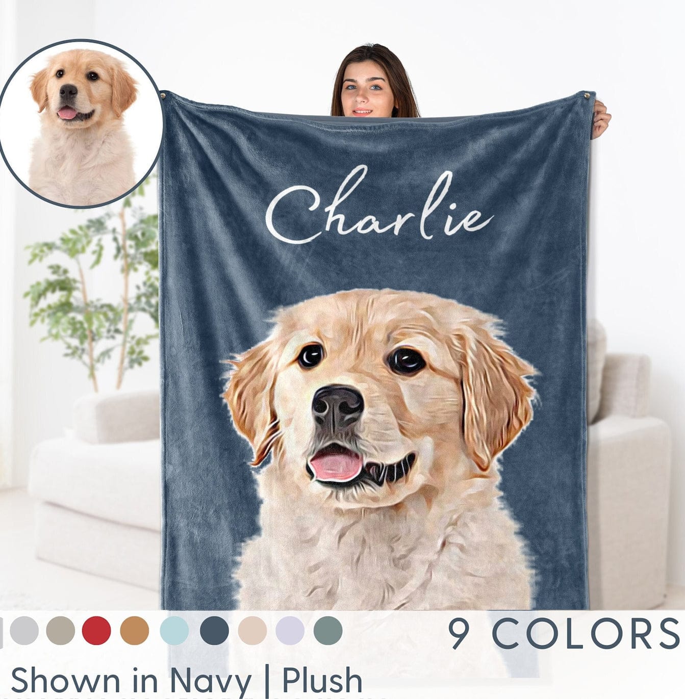 Personalized Dog Blanket With Puppies On It Dog Face Blanket