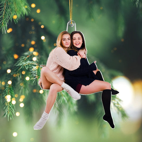 Customize Photo For Bestie Lovers Acrylic Ornament DA199 889792 ...
