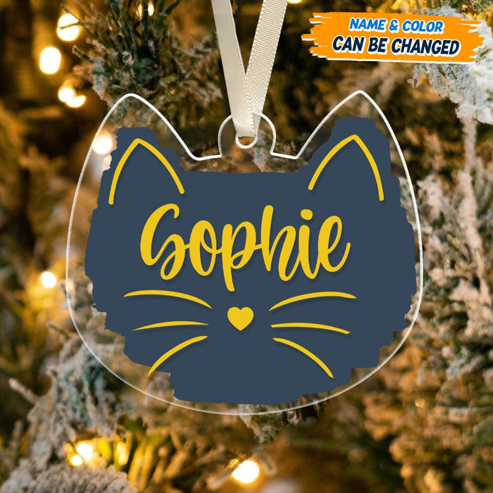 GeckoCustom Customized Cat And Name For Cat Lovers Acrylic Ornament N304 889638