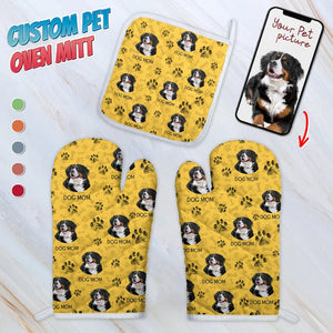 GeckoCustom Customized Photo Dog Paw For Dog Lovers Oven Mitt DA199 889016 2 Oven Mitts & 1 Pot Holder (Favorite)