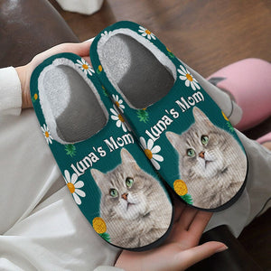 GeckoCustom Customized Plush Slippers Upload Photo Custom Name Dog Cat 888683 N369 HN590