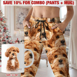 GeckoCustom Customized Sweatpants Upload Photo Dog Cat For Men and Women's N369 HO82 888950 54298 Combo Sweatpants + Mug 11oz (10% OFF) / For Man / XS