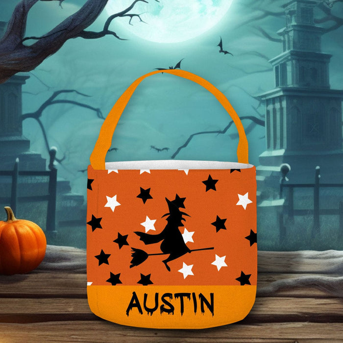 GeckoCustom Customized With Bats And Witches Pattern Halloween Basket Personalized Gift T368 889620 9 inches (Diameter)x 9.8 inches (Height)
