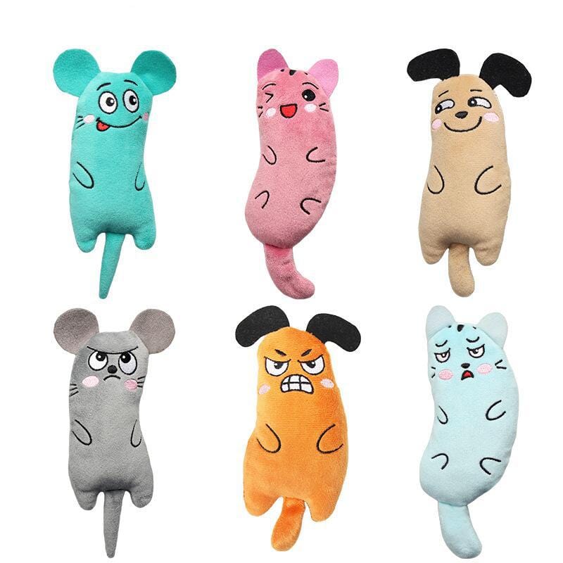 GeckoCustom Cute Cat Toys Funny Interactive Plush Cat Toy Mini Teeth Grinding Catnip Toys Kitten Chewing Mouse Toy Pets Accessories