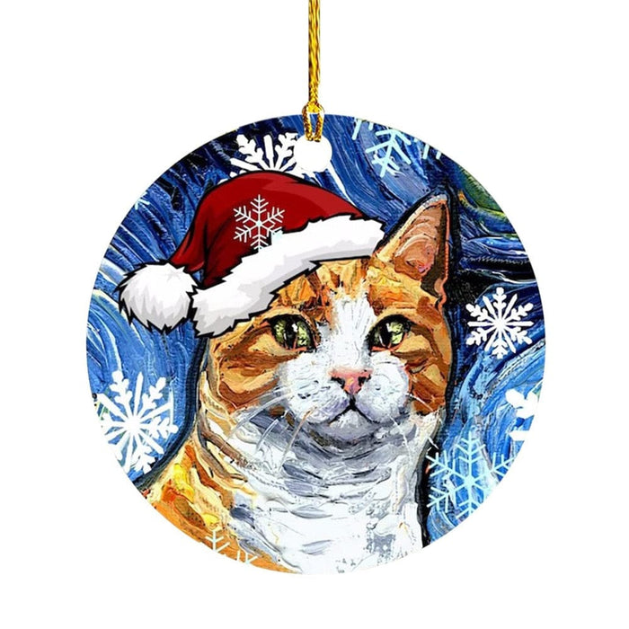 GeckoCustom Cute Dog Cat with Hat Christmas Tree Ornament 9