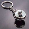 GeckoCustom Cute Dog Double Side Glass Ball Keychain