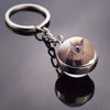 GeckoCustom Cute Dog Double Side Glass Ball Keychain