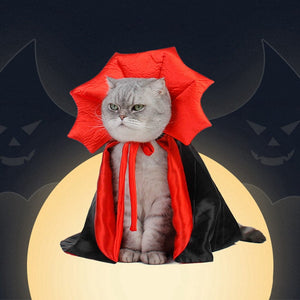 GeckoCustom Cute Halloween Pet Costumes Cosplay Vampire Cloak For Small Dog Cat Kitten Puppy Dress Kawaii Pet Clothes Cat Accessoties Gift