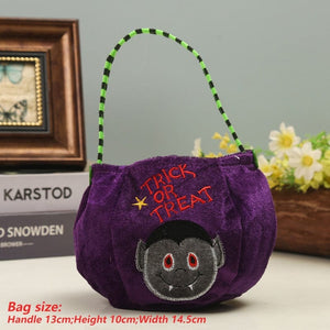 GeckoCustom Cute Halloween Portable Pumpkin Bag Trick Or Treat Kids Candy Bag Happy Halloween Day Gift Pumpkin Backpack Shoulder Bag as shows