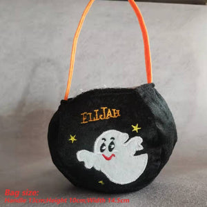 GeckoCustom Cute Halloween Portable Pumpkin Bag Trick Or Treat Kids Candy Bag Happy Halloween Day Gift Pumpkin Backpack Shoulder Bag as shows 4
