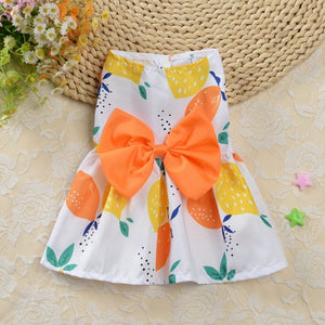 GeckoCustom Cute Princess Dress for small Dog Cat orange / XS