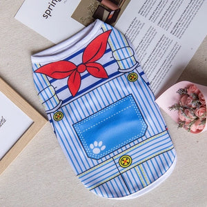 GeckoCustom Cute Sphynx Cat Shirt Vest for Cats Gotas Summer Breathable Pet Clothes Clohting Katten Kedi Mascotas Costume Dog Suit Ropa Para 9 / XS