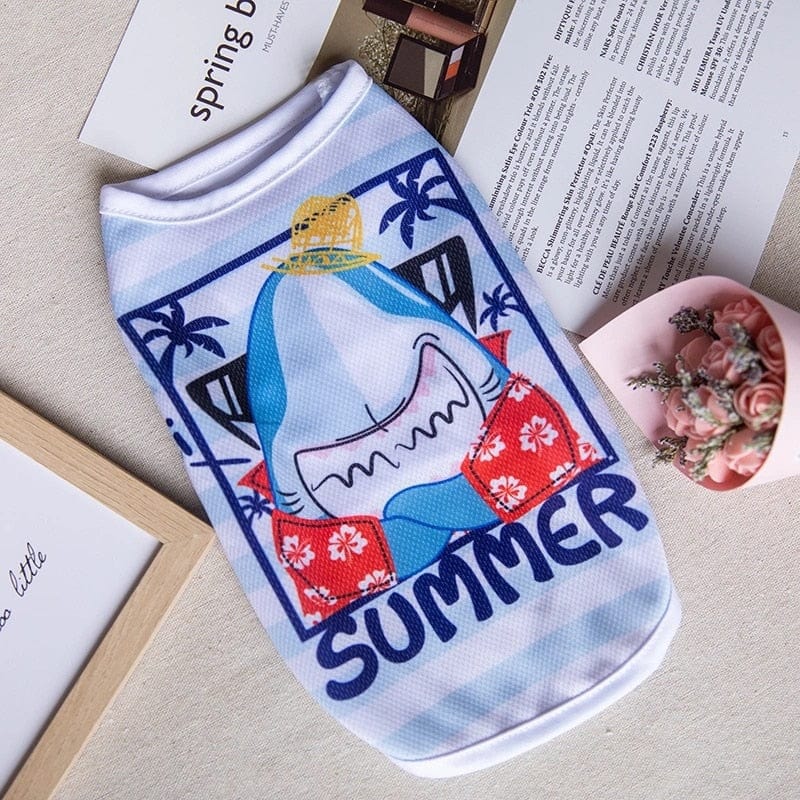 GeckoCustom Cute Sphynx Cat Shirt Vest for Cats Gotas Summer Breathable Pet Clothes Clohting Katten Kedi Mascotas Costume Dog Suit Ropa Para 13 / XS