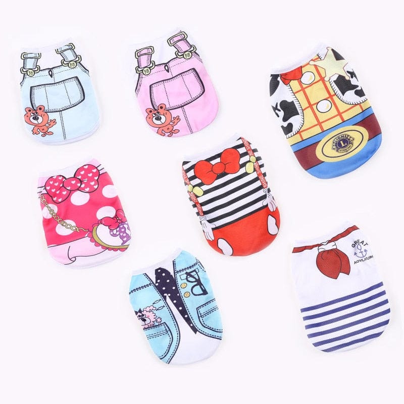 GeckoCustom Cute Sphynx Cat Shirt Vest for Cats Gotas Summer Breathable Pet Clothes Clohting Katten Kedi Mascotas Costume Dog Suit Ropa Para