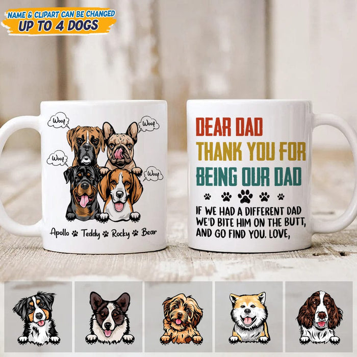 GeckoCustom Dear Dad Thank You For Being My Dog Dad Mug N304 889403