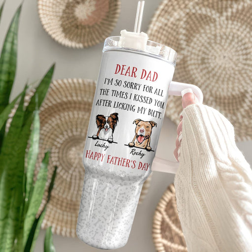 GeckoCustom Dear Dog Dad Dog Mom For Father's Mother's Day Tumbler 40oz Personalized Gift TA29 890332
