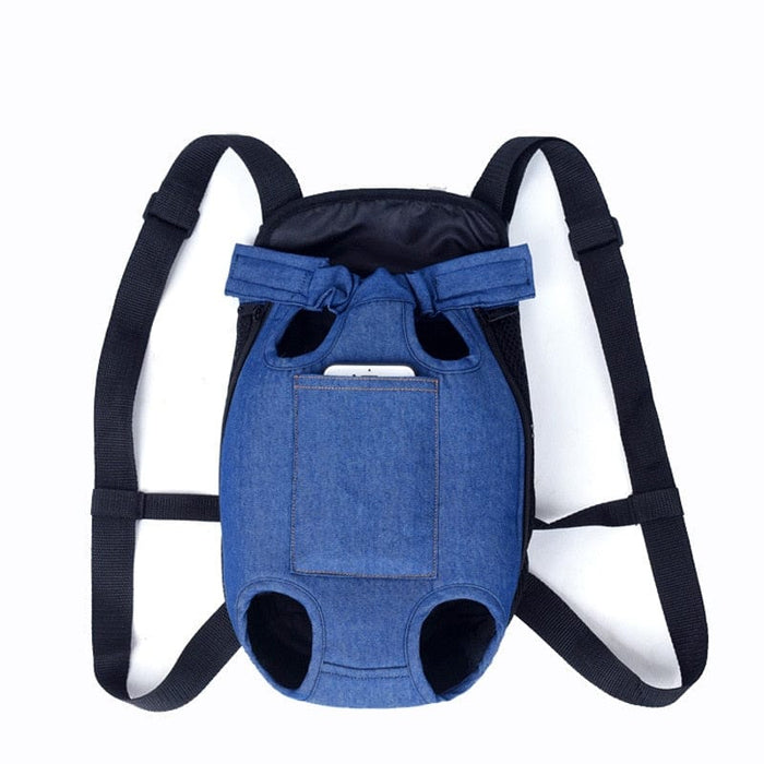 GeckoCustom Denim Pet Dog Backpack Outdoor Travel Dog Cat Carrier Bag for Small Dogs Puppy Kedi Carring Bags Pets Products Trasportino Cane Denim Navy / S / China